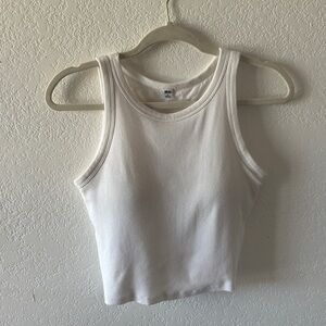 Uniqlo Off-White Ribbed Tank Top